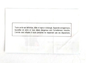 TINA TURNER – Ticket de concert « Break Every Rule World Tour » – 1987