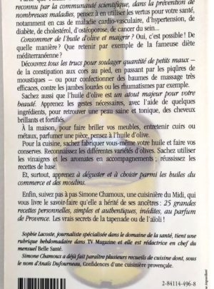 Secrets et vertus de l’huile d’olive – S. CHAMOUX – S. LACOSTE