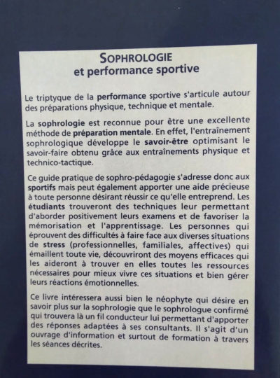 Sophrologie et performance sportive – Dr Edith PERREAUT-PIERRE