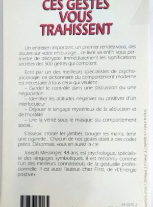 Ces gestes qui vous trahissent – Joseph MESSINGER