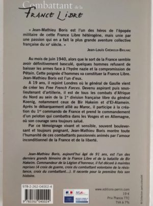 Combattant de la France libre – Jean-Mathieu BORIS