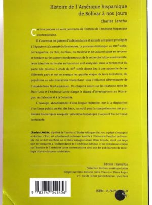 Histoire de l’Amérique hispanique de Bolivar à nos jours – Charles LANCHA